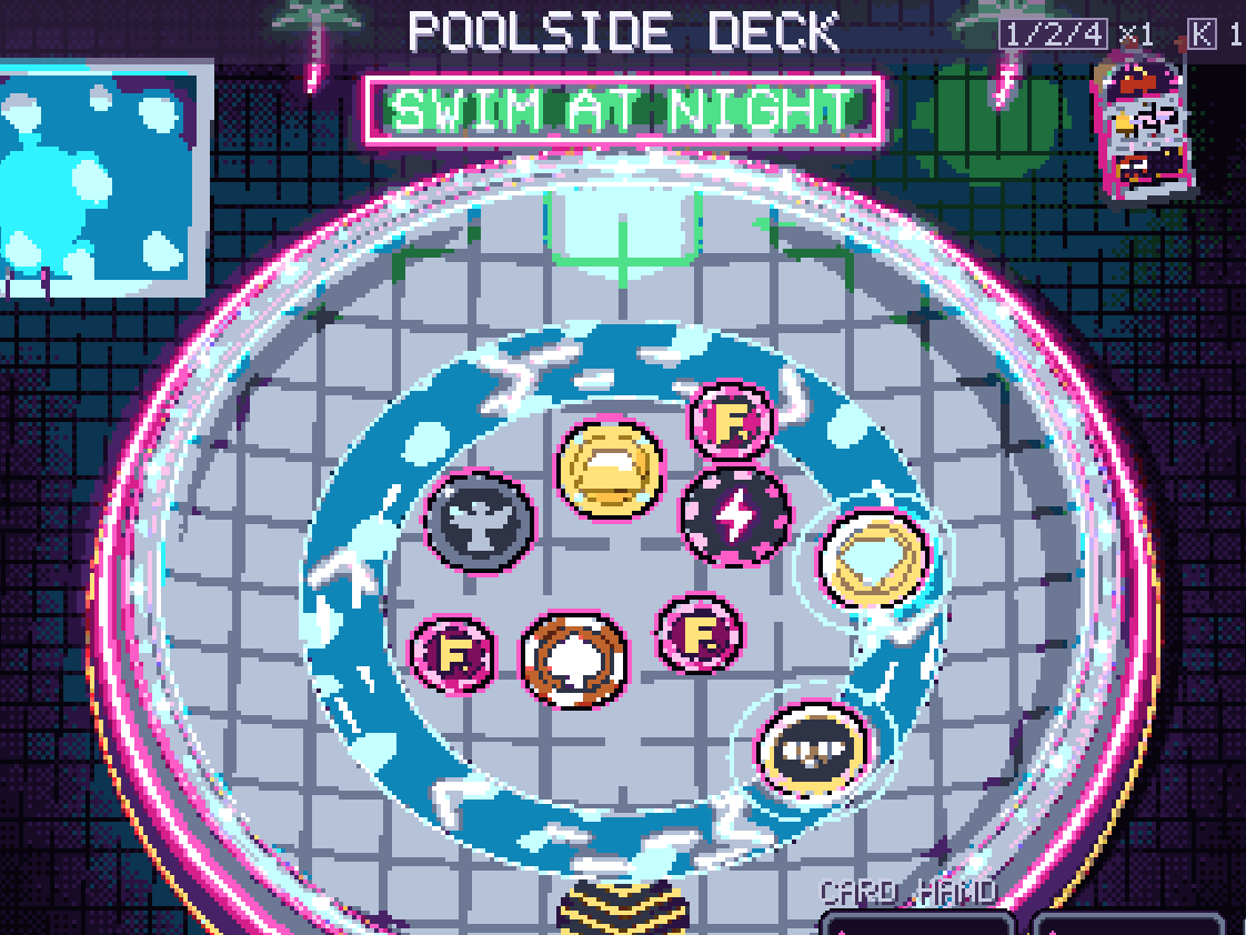The Poolside Deck bowl with a ring of water